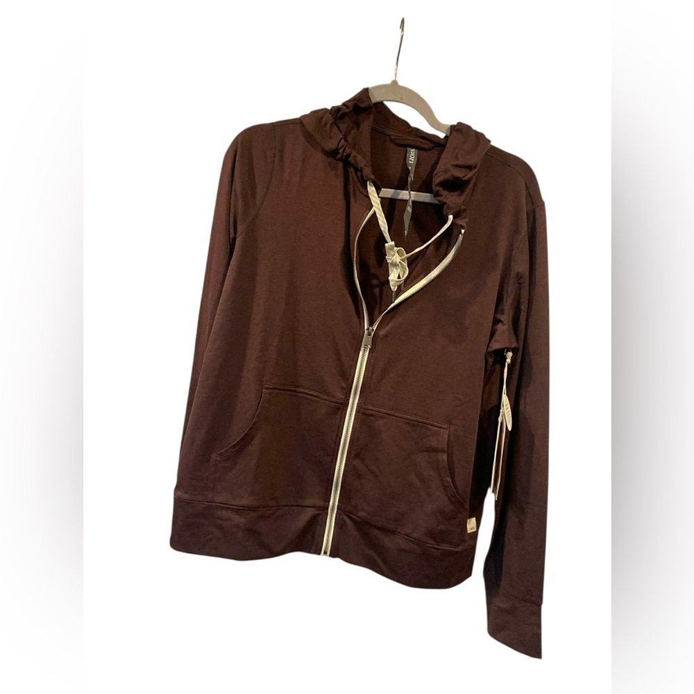 16. NWOT Vuori halo performance hoodie MAHOGANY HEATHER Size S